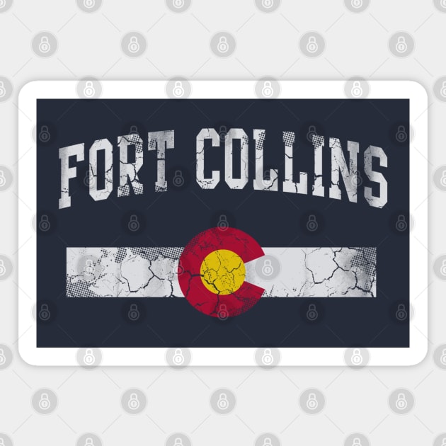 Retro Fort Collins Colorado Home Love Family Magnet by E